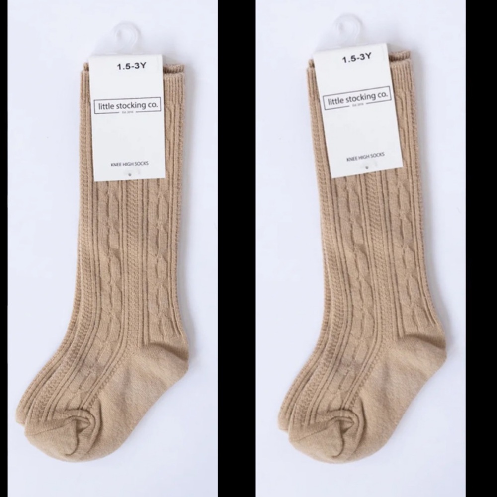 Tan knee hight Knit Socks